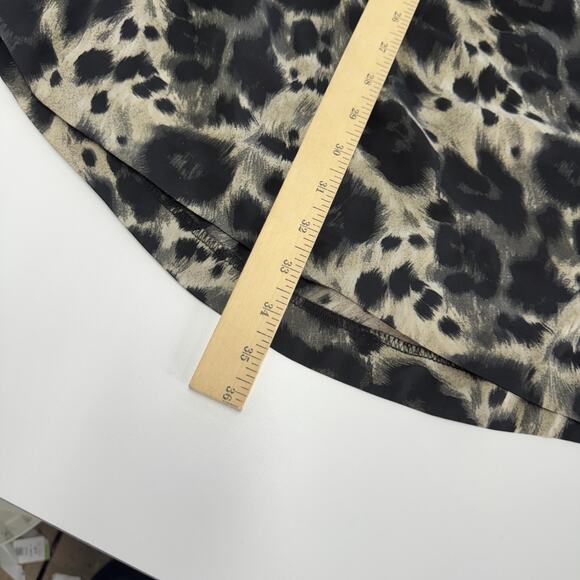 Zara Basic Dress Womens Medium Animal Print Tie Waist Short Sleeve Chic Stylish - Picture 5 of 6